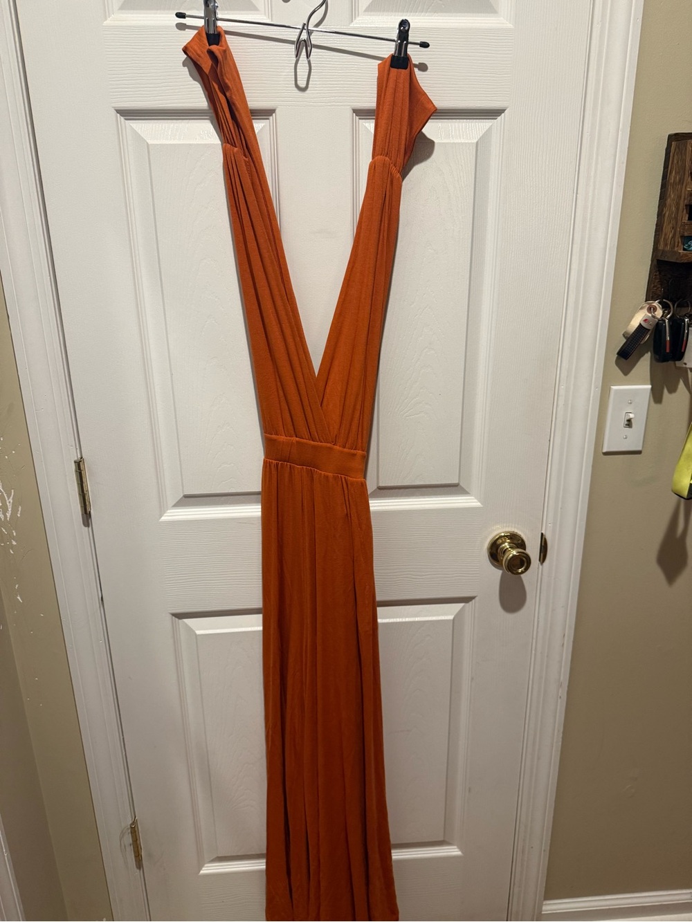 Dani Convertible Open-Back One-Piece Rust Orange - Picture 6 of 7